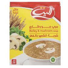 سوپ جو و قارچ الیت