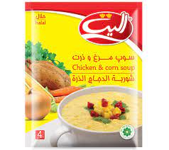 سوپ نیمه آماده مرغ و ذرت الیت